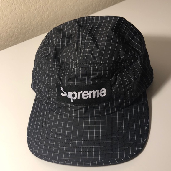 black and white supreme hat